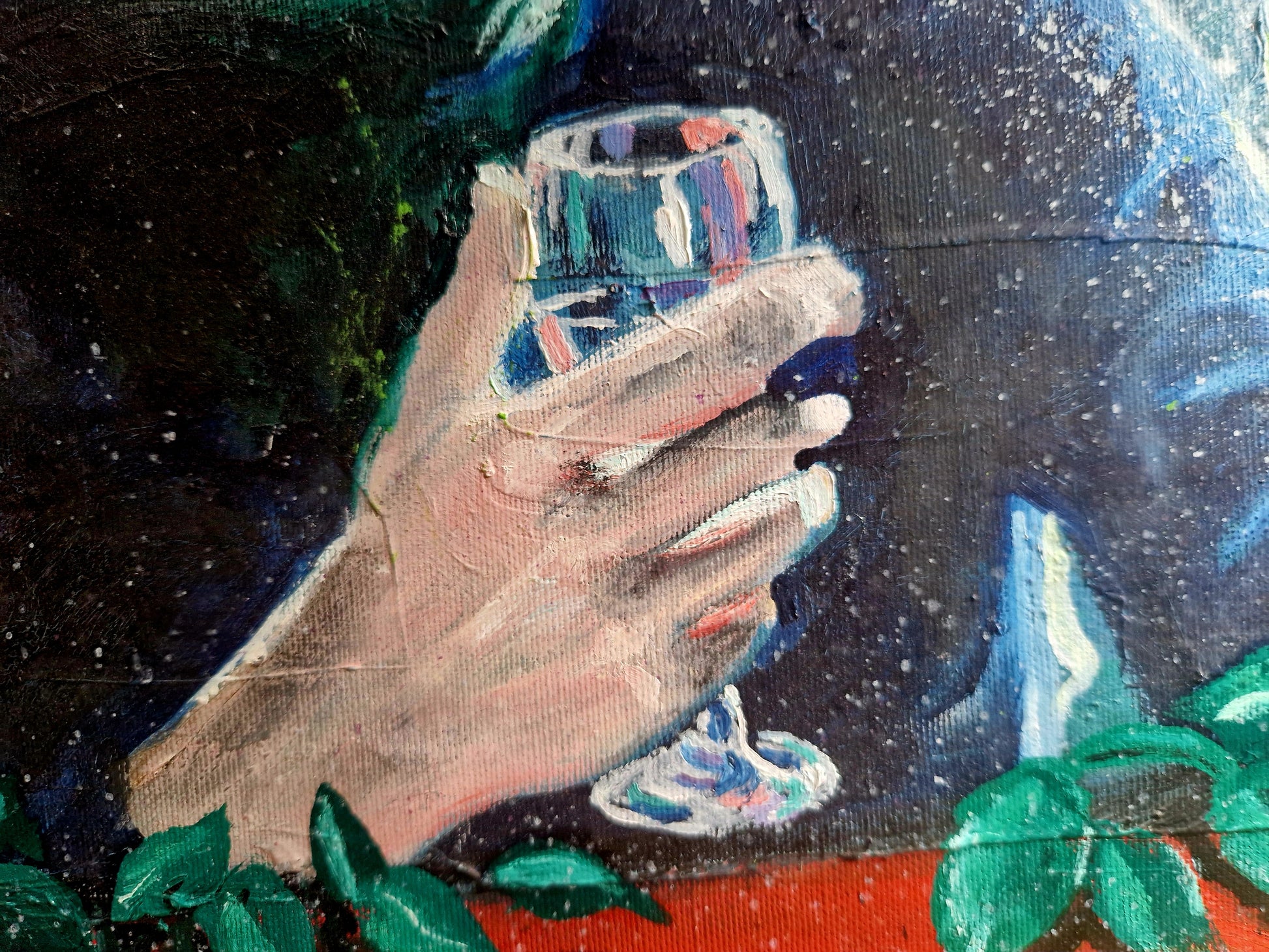 Dette kunsttrykket av Trond Berg-Nilssen utfordrer oss med sin dristige kombinasjon av det absurde og det erotiske. 