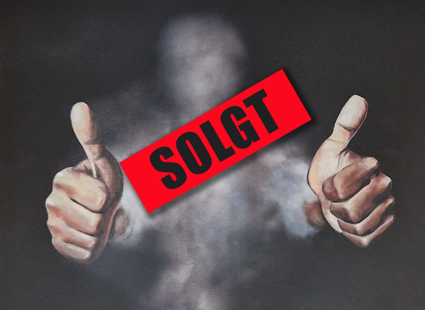 'Tåkefyrsten/Trump 2' stort maleri - av Trond Berg-Nilssen